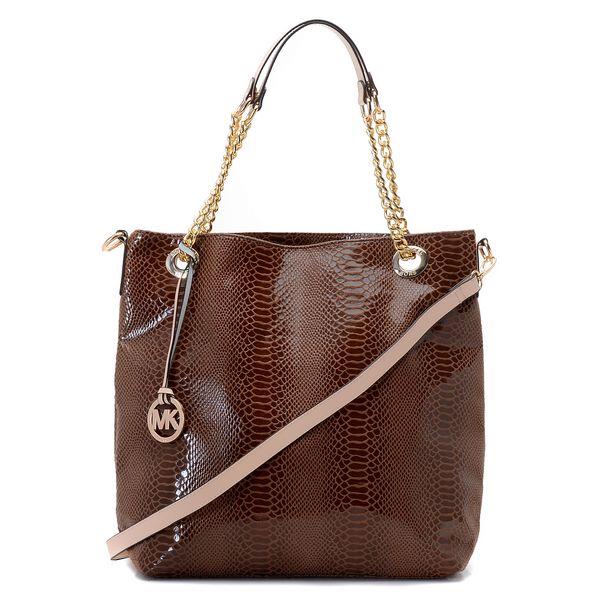 michael kors jet set chain medium shoulder tote kaffe python Ærverdig 04wkc